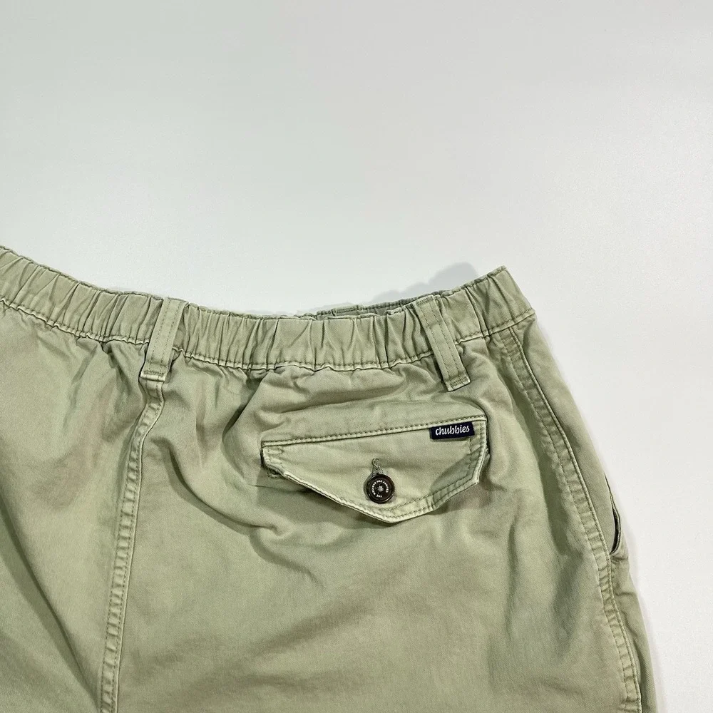 Chubbies Shorts Mens Medium Light Green Cotton Pockets 5.5